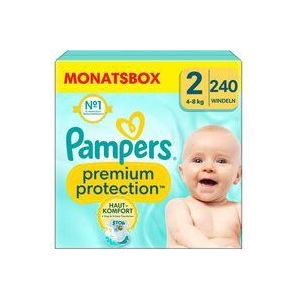 Pampers Premium Protection - Maat 2 (4kg-8kg) - 240 Luiers - Maandbox