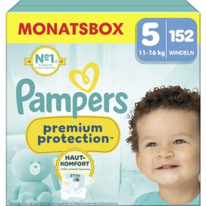 Pampers Premium Protection - Maat 5 (11kg-16kg) - 152 Luiers - Maandbox