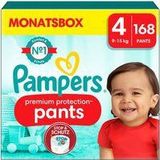 Pampers® Windeln premium protection™ Monatsbox Größe Gr.4 (9-15 kg) für Babys und Kleinkinder, 168 St.