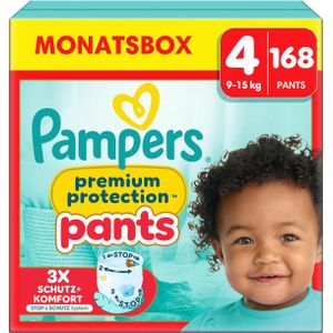Pampers - Premium Protection Pants - Maat 4 - Maandbox - 168 stuks - 9/15 KG