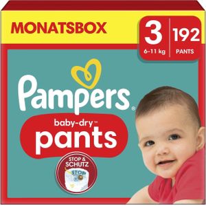Pampers - Baby Dry Pants - Maat 3 - Maandbox - 192 luierbroekjes