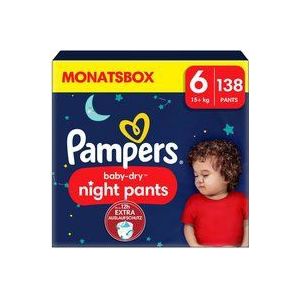 Pampers - Night Pants - Maat 6 - Maandbox - 138 stuks - 15+ KG