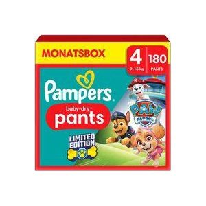Pampers Baby Pants Baby Dry Maat 4 Maxi (9-15 kg) Limited Edition Paw Patrol, Maandbox, 180 luierbroekjes