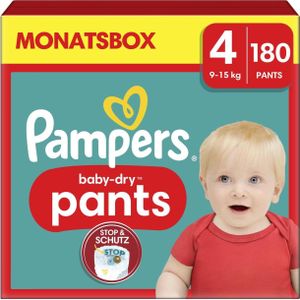 Pampers Baby-Dry Pants - Maat 4 (9kg-15kg) - 180 Luierbroekjes - Maandbox