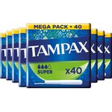 Tampax Super - Tampons - Met Kartonnen Inbrenghuls - Voordeelverpakking 8 x 40 Stuks
