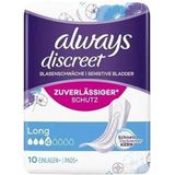 Always Discreet Incontinence Inlegkruisjes Size Long Complete Protection 10 stuks
