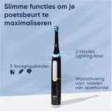 Oral-B - iO3 Duo - Elektrische Tandenborstel - Matt Zwart/Ice Blauw - Inclusief Reisetui