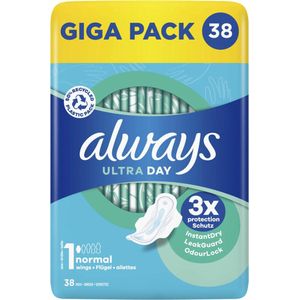 6x Always Maandverband Ultra Normal Plus 38 stuks