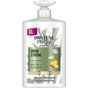 Pantene Shampoo met bamboe en biotine | Anti-haaruitvalshampoo voor dames | XL-fles met dispenser, 1 l