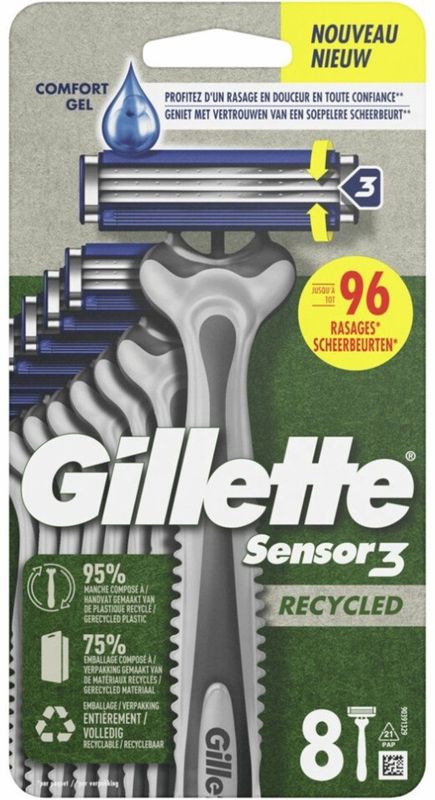 Gillette Wegwerpmesjes Sensor3 Recycled 8 stuks