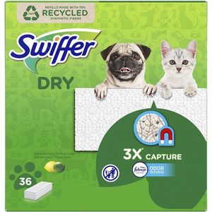 Swiffer Dry Vloerdoekjes Citrus Fresh Doosje A 36 Stuks wit Swiffer Vloerwisser accessoires