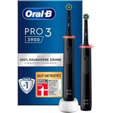 Oral-B Pro 3 3900 Duo - Elektrische Tandenborstel - Zwart - 2 Stuks