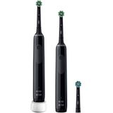 Oral-B Pro 3 3900 Duo - Elektrische Tandenborstel - Zwart - 2 Stuks