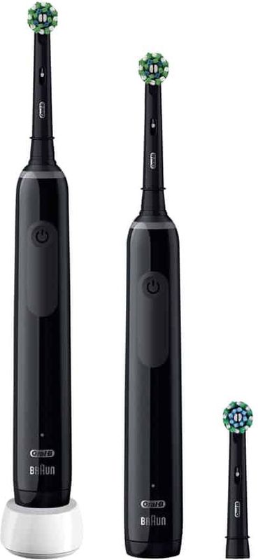 Oral-B Pro 3 3900 Duo - Elektrische Tandenborstel - Zwart - 2 Stuks