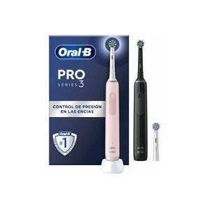 Oral B Pro 3 3900 Duo - Zwart en Roze Elektrische Tandenborstel - met Extra Opzetborstel