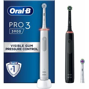 6x Oral-B Elektrische Tandenborstel Pro 3 3900 Duo Zwart & Wit 1 set