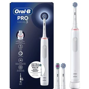 Oral-B - Pro 3700 - Elektrische Tandenborstel - Wit - Inclusief 2 Refills