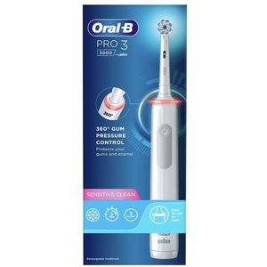 Oral-B Pro Sensitive Clean Pro 3 Volwassene Roterende-oscillerende tandenborstel Wit