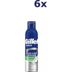 6x Gillette Series scheerschuim 250ml gevoelige huid