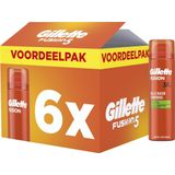 Gillette Fusion Scheergel - Met Amandelolie - Voor De Gevoelige Huid - voordeelverpakking 6 x 200ml