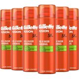 Gillette Fusion scheergel met amandelolie - 6 x 200 ml
