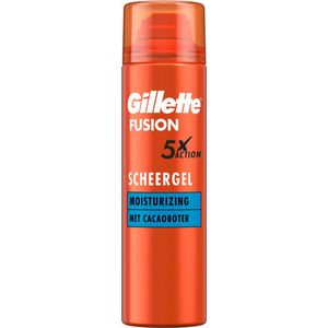 6x Gillette Moisturizing Scheergel Fusion 5 ProGlide 200 ml