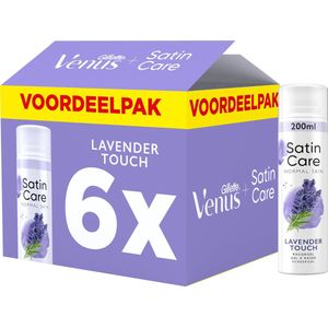 Satin Care Scheergel Voor Vrouwen - Lavendel Geur - 6 x 200ml