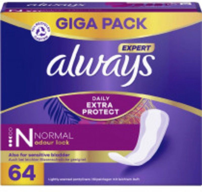 4x Always Extra Protect Inlegkruisjes Normal 64 stuks