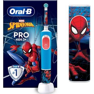 Oral-B Pro Kids Elektrische Tandenborstel - Spiderman Editie inclusief Reisetui - Voor Kinderen Vanaf 3 Jaar