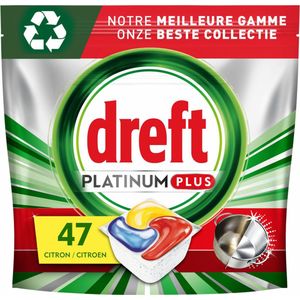 Dreft Platinum Plus All In One Vaatwastabletten Citroen 47 stuks