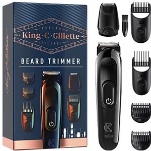 King C. Gillette - Tondeuse - Zwart - Elektrisch - Met 4 Peignes