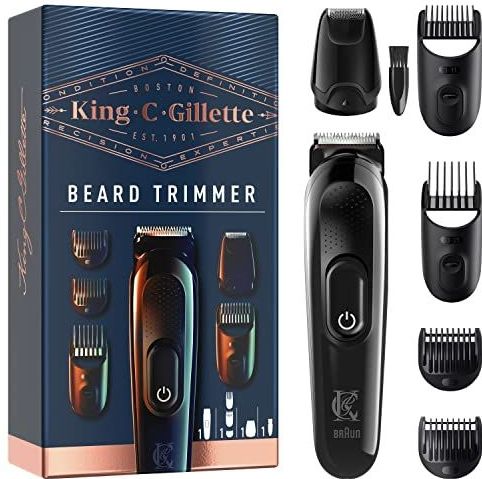 King C. Gillette - Tondeuse - Zwart - Elektrisch - Met 4 Peignes