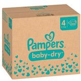 Pampers Baby-Dry Taille 4, 204 Couches, 6kg-14kg, Avec une Poche Stop & Protect à l’arrière de la couche pour une nuit jusqu’à 100 % sans fuites