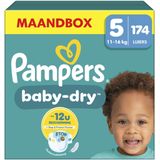 Pampers Baby-Dry - Maat 5 (11kg-16kg) - 174 Luiers - Maandbox