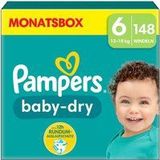 Pampers® Windeln baby-dry™ Monatsbox Größe Gr.6 (13-18 kg) für Kids und Teens, 148 St.