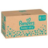 Pampers Baby-Dry Maat 8, 120 Luiers, 17kg+, Tot 100% Lekvrije en Comfortabele Nacht