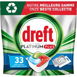 Dreft Platinum Plus All In One Deep Clean - Vaatwastabletten - Voordeelverpakking 4 X 33 Stuks