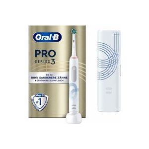 Oral-B Pro Series 3 Elektrische tandenborstel, 1 borstel, 3 poetsmodi en 360° visuele drukcontrole voor tandverzorging, reisetui, speciale editie, ontworpen door Braun,