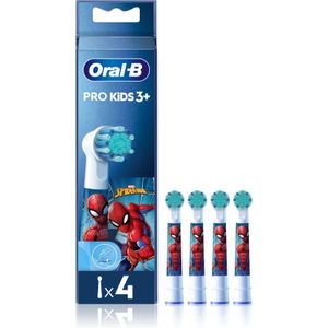 Oral B PRO Kids 3+ Vervangende Opzetstuk voor Tandenborstel voor Kinderen Spiderman 4 st