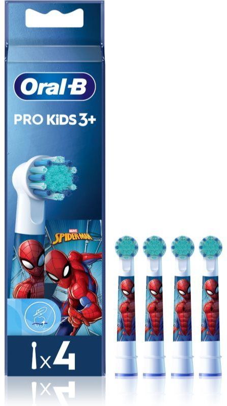 Braun Elektrische Zahnbürste Braun Oral-B Kinderzahnbürstenköpfe mit Spiderman-Motiv 4er-Pack