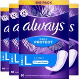 Always Daily Protect - Long - 0% Parfum - Inlegkruisjes - Voordeelverpakking 4 x 50 Stuks