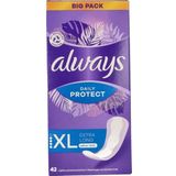 Always - Daily Protect Inlegkruisjes - Extra Long - 42 Stuks - Odour Block Technologie