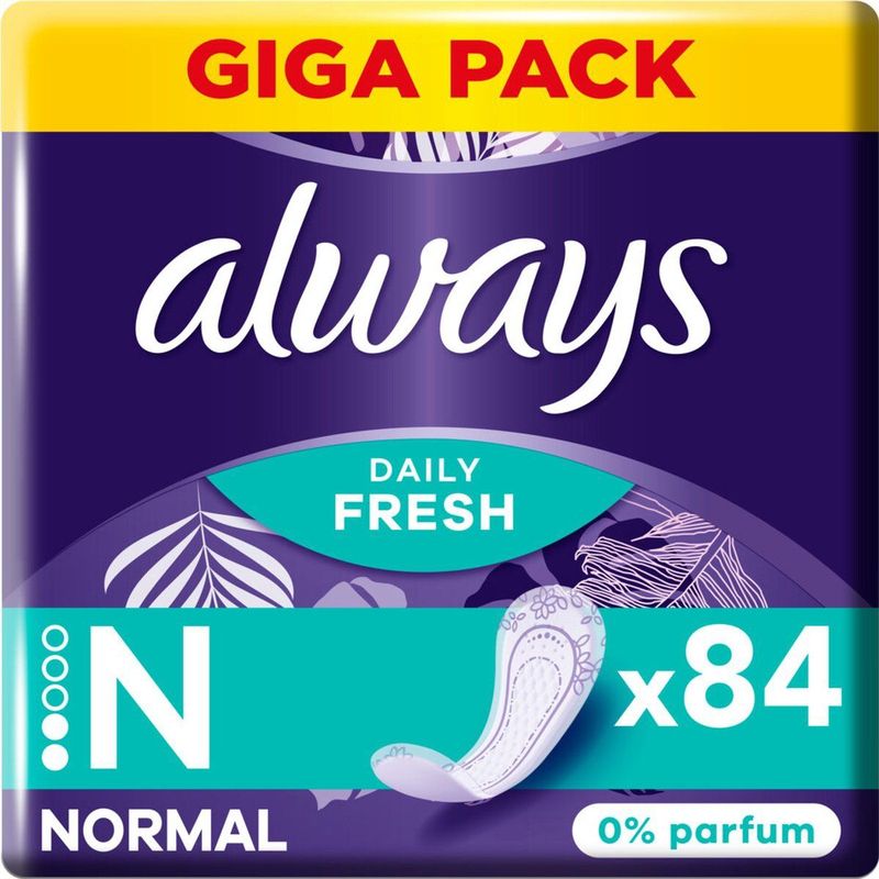 Always - Daily Fresh - Inlegkruisjes - 0% Parfum - Absorberende Kern