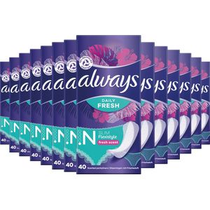 Always Daily Fresh Inlegkruisjes - Slim Flexistyle - Met Frisse Geur - Voordeelverpakking 14 x 40 Stuks