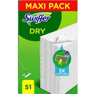 Swiffer Vloerreiniger - Droge Vloerdoekjes - Navullingen - Voordeelverpakking 3 x 51 stuks