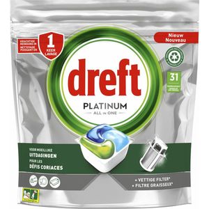 Dreft Platinum All In One Vaatwascapsules Regular 31 stuks