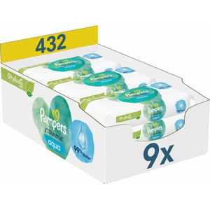 Pampers Billendoekjes Harmonie Aqua 9x48 = 432 stuks