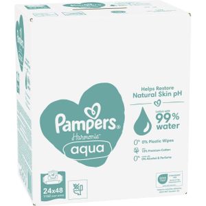 Pampers Harmonie Aqua Billendoekjes - 24 Verpakkingen = 1152 Babydoekjes