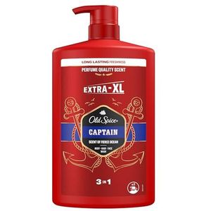 Old Spice Captain 3-in-1 douchegel & shampoo voor mannen (1 l), lichaamshaar-gezichtsreiniging mannen, langdurige frisheid, citroen, sandelhout en zeelucht