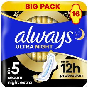 Always Maandverband Ultra Secure Night Extra 16 stuks